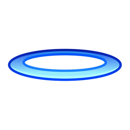 Halo or angel nimbus on white background. Large size icon for emoji smileのイラスト素材