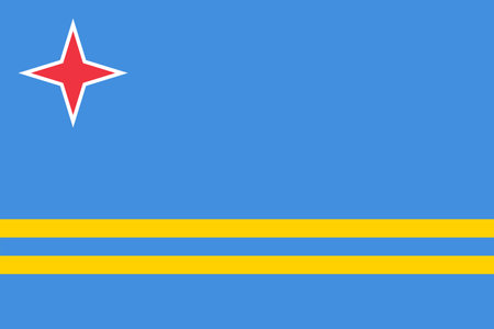 Aruba flag simple illustration for independence day or election. simple icon for webのイラスト素材