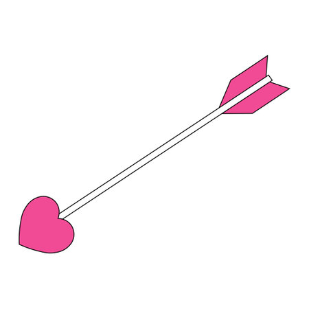 Simple illustration of heart icon for St. Valentine's day. flat designのイラスト素材
