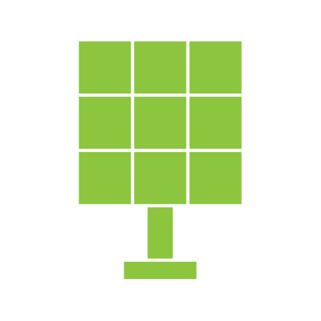 Eco solar battery icon Bio nature green eco symbol for web and business. simple flat illustration