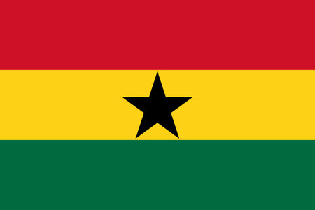 Ghana flag simple illustration for independence day or election. simple icon for webのイラスト素材