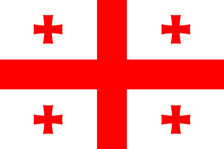 Georgia flag simple illustration for independence day or election. simple icon for webのイラスト素材