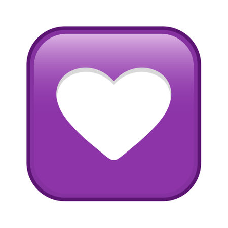 Heart icon on white background. Large size of emoji romance iconのイラスト素材