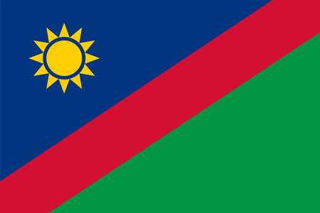 Namibia flag simple illustration for independence day or election. simple icon for webのイラスト素材