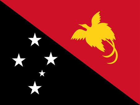 Papua New Guinea flag simple illustration for independence day or election. simple icon for webのイラスト素材