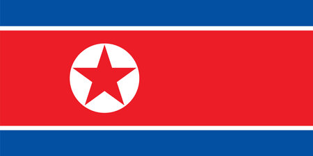North Korea flag simple illustration for independence day or election. simple icon for webのイラスト素材