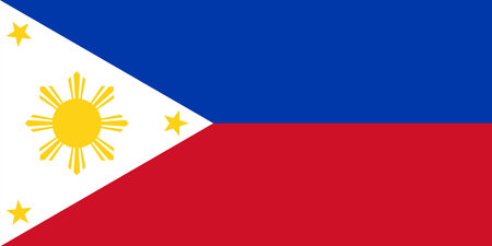 Philippines flag simple illustration for independence day or election. simple icon for webのイラスト素材