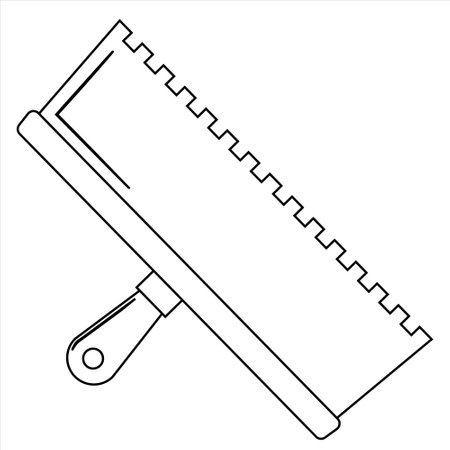 Putty knife flat icon, build and repair, spatula sign vector graphics. Simple illustration of wide spatula vector icon for web. EPS 10のイラスト素材