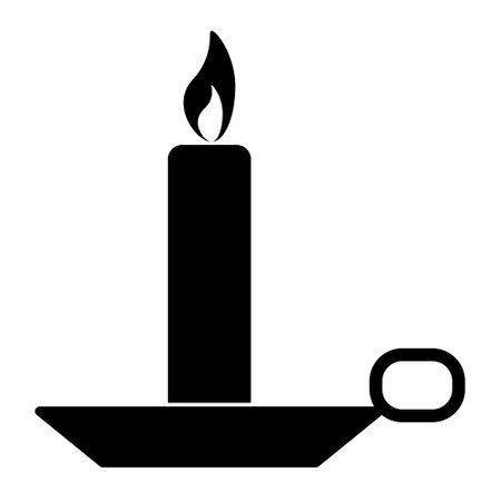 Simple illustration of candle icon Concept for Christmas holiday. flat styleのイラスト素材