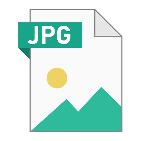 Modern flat design of JPG file icon for web. simple styleのイラスト素材