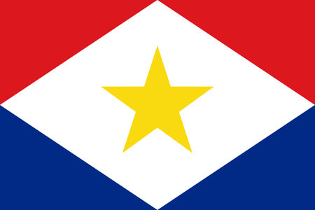 Saba flag simple illustration for independence day or election. simple icon for webのイラスト素材