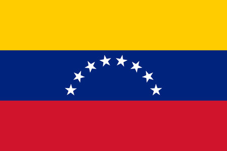 Venezuela flag simple illustration for independence day or election. simple icon for webのイラスト素材