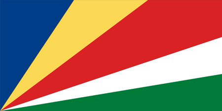 Seychelles flag simple illustration for independence day or election. simple icon for webのイラスト素材
