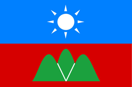 Wa State flag simple illustration for independence day or election. simple icon for webのイラスト素材