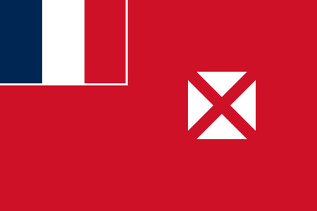 Wallis and Futuna flag simple illustration for independence day or election. simple icon for webのイラスト素材