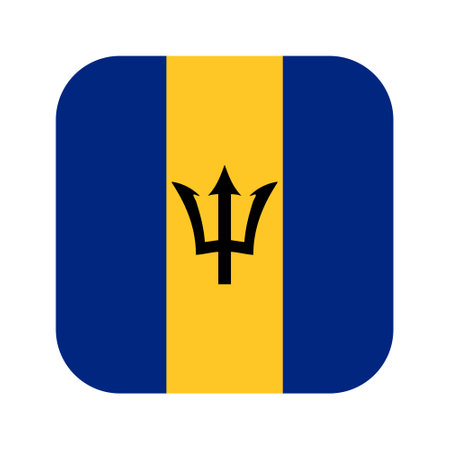 Barbados flag simple illustration for independence day or election. simple icon for webのイラスト素材