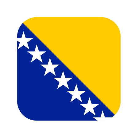 Bosnia and Herzegovina flag simple illustration for independence day or election. simple icon for webのイラスト素材