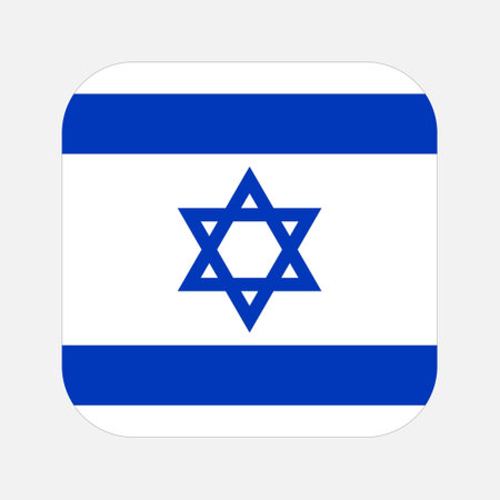 Israel flag simple illustration for independence day or election. simple icon for webのイラスト素材