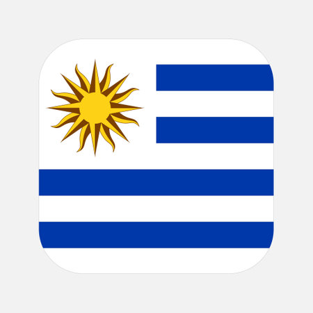 Uruguay flag simple illustration for independence day or election. simple icon for webのイラスト素材