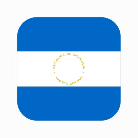 Nicaragua flag simple illustration for independence day or election. simple icon for webのイラスト素材