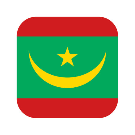 Mauritania flag simple illustration for independence day or election. simple icon for webのイラスト素材
