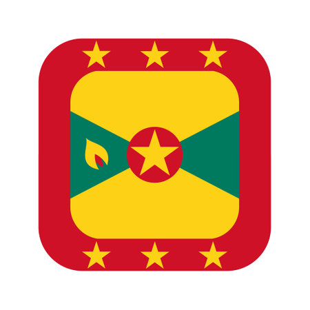 Grenada flag simple illustration for independence day or election. simple icon for webのイラスト素材