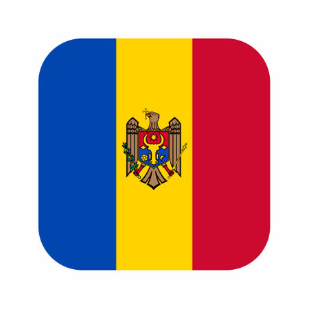 Moldova flag simple illustration for independence day or election. simple icon for webのイラスト素材