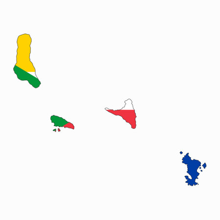 Comoros flag simple illustration for independence day or election. simple icon for webのイラスト素材