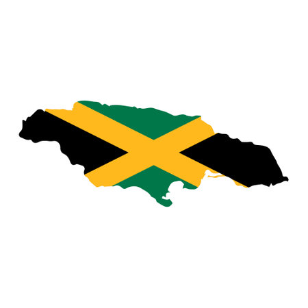 Jamaica flag simple illustration for independence day or election. simple icon for webのイラスト素材