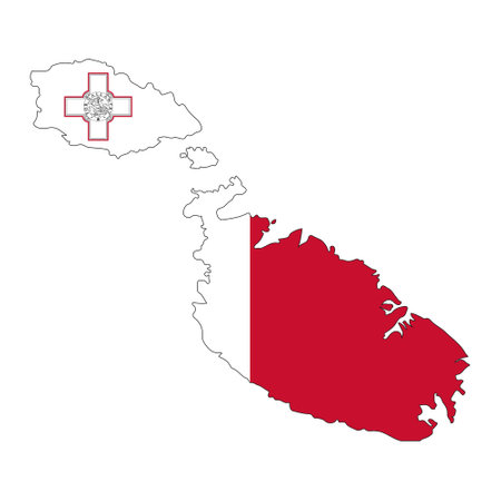 Malta flag simple illustration for independence day or election. simple icon for webのイラスト素材