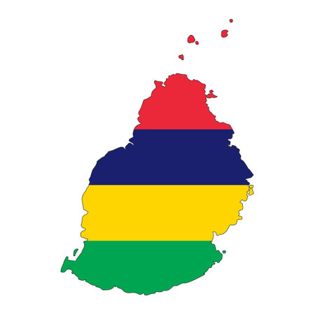 Mauritius flag simple illustration for independence day or election. simple icon for webのイラスト素材