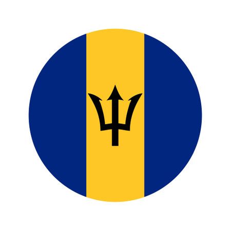 Barbados flag simple illustration for independence day or election. simple icon for webのイラスト素材