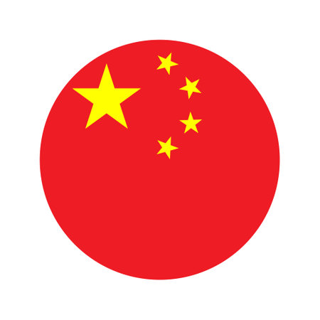 China flag simple illustration for independence day or election. simple icon for webのイラスト素材