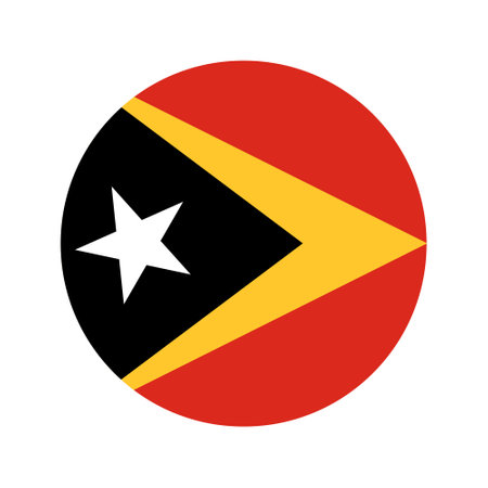 East Timor flag simple illustration for independence day or election. simple icon for webのイラスト素材