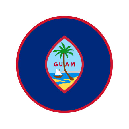 Guam flag simple illustration for independence day or election. simple icon for webのイラスト素材