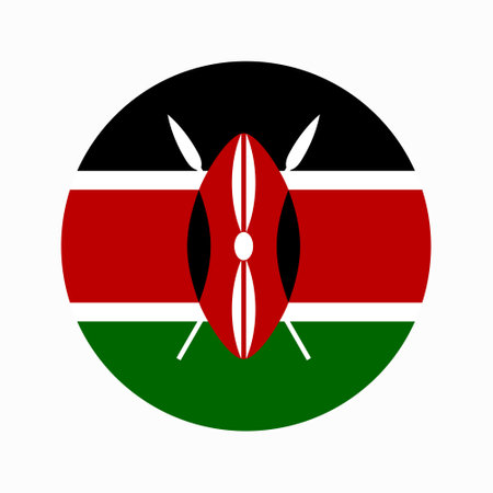 Kenya flag simple illustration for independence day or election. simple icon for webのイラスト素材