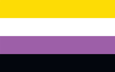 Non-binary pride flag Sexual identity pride flag. Simple illustration for pride monthのイラスト素材