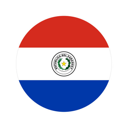 Paraguay flag simple illustration for independence day or election. simple icon for webのイラスト素材