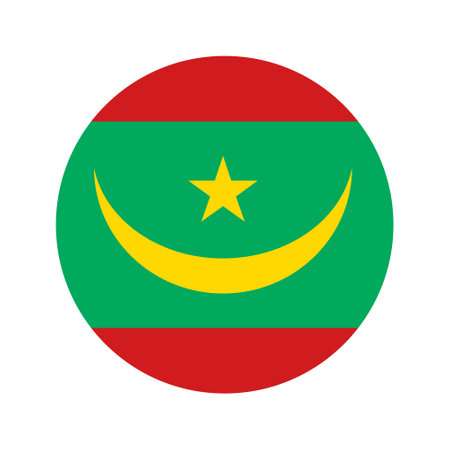 Mauritania flag simple illustration for independence day or election. simple icon for webのイラスト素材
