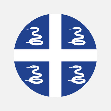 Martinique flag simple illustration for independence day or election. simple icon for webのイラスト素材