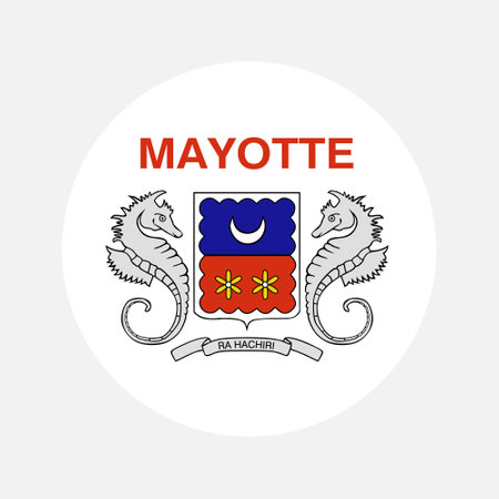 Mayotte flag simple illustration for independence day or election. simple icon for webのイラスト素材