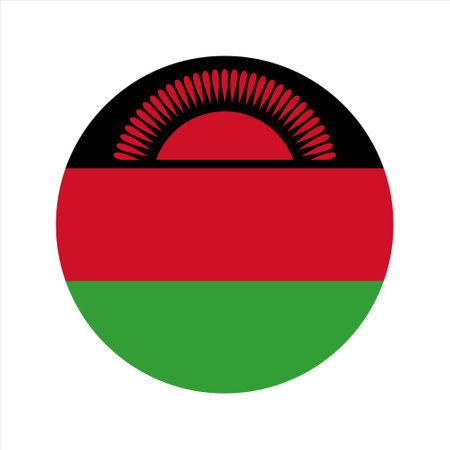 Malawi flag simple illustration for independence day or election. simple icon for webのイラスト素材