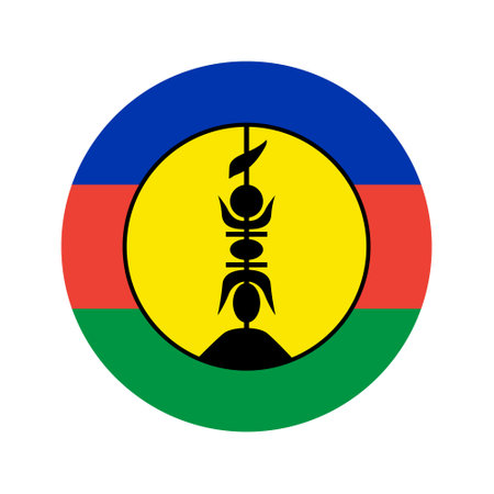 New Caledonia flag simple illustration for independence day or election. simple icon for webのイラスト素材