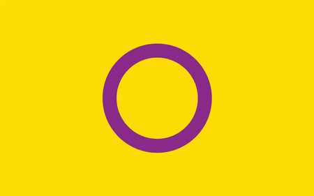 Intersex pride flag Sexual identity pride flag. Simple illustration for pride month