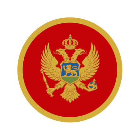 Montenegro flag simple illustration for independence day or election. simple icon for webのイラスト素材
