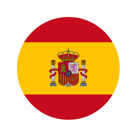 Spain flag simple illustration for independence day or election. simple icon for webのイラスト素材