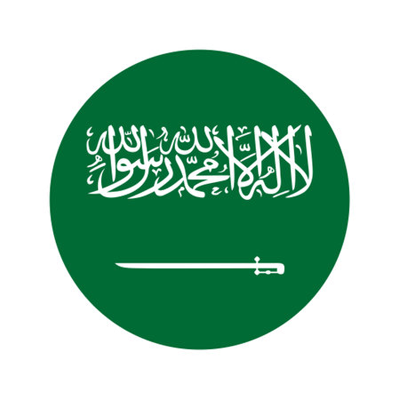 Saudi Arabia flag simple illustration for independence day or election. simple icon for webのイラスト素材