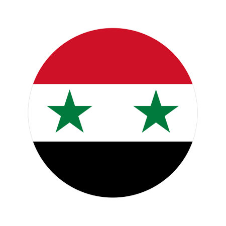 Syria flag simple illustration for independence day or election. simple icon for webのイラスト素材