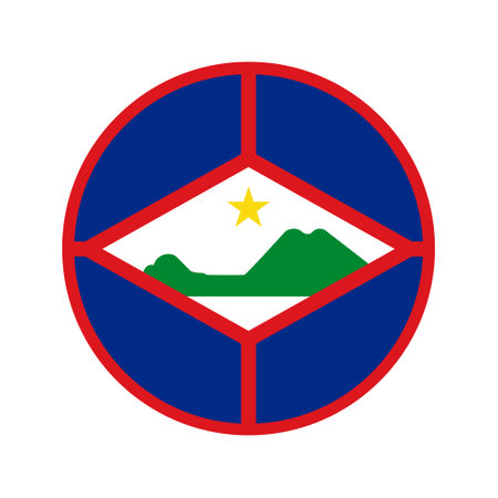Sint Eustatius flag simple illustration for independence day or election. simple icon for webのイラスト素材