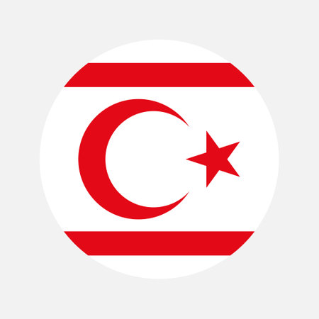 Turkish Republic of Northern Cyprus flag simple illustration for independence day or election. simple icon for webのイラスト素材